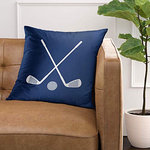 Emvency Navy Blue 18x18 Inch Body Pillow Cover with Zipper
