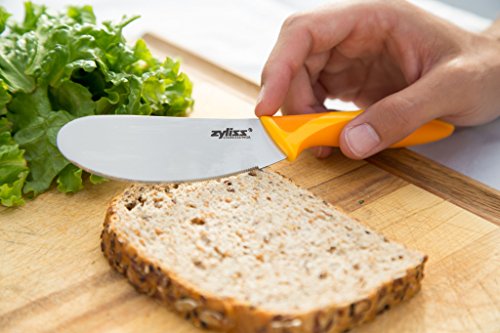 Zyliss Orange 4-Inch Sandwich Knife & Condiment Spreader - Butter & Cream Cheese Tool