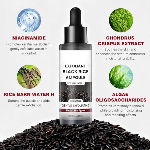 Black Rice Exfoliating Face and Body Ampoule Serum with Hyaluronic Acid