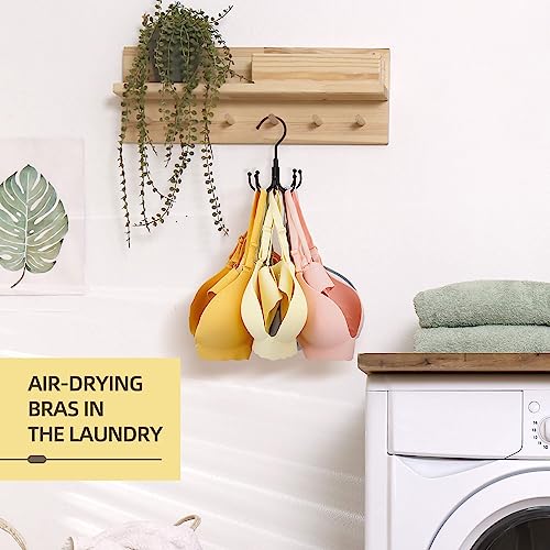 PODATOL Rotating Belt Hanger - 24 Slot Metal Closet Organizer, Black