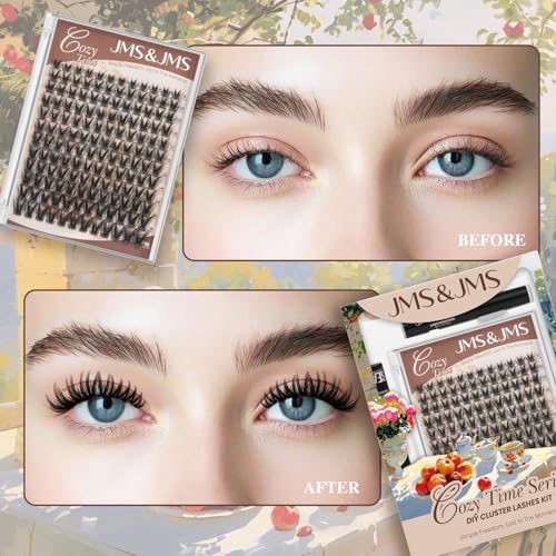 JMS&JMS DIY Lash Extension Kit 144 Pcs Wispy C Curl Manga Individual Lashes