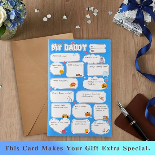 DIY Father's Day Card Kit for Kids - Personalized Memory Journal
