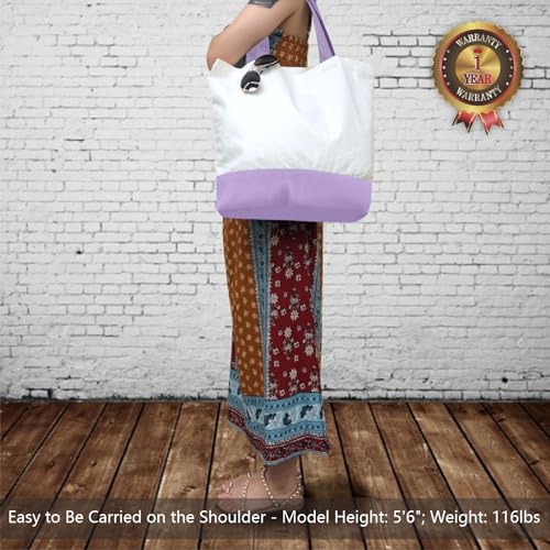 TOPDesign Large 12oz Cotton Canvas Tote Bag - Reusable & Durable