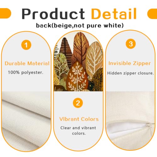 RABUSOFA Autumn Tree Pillow Cover 12x20 Farmhouse Decor Outdoor