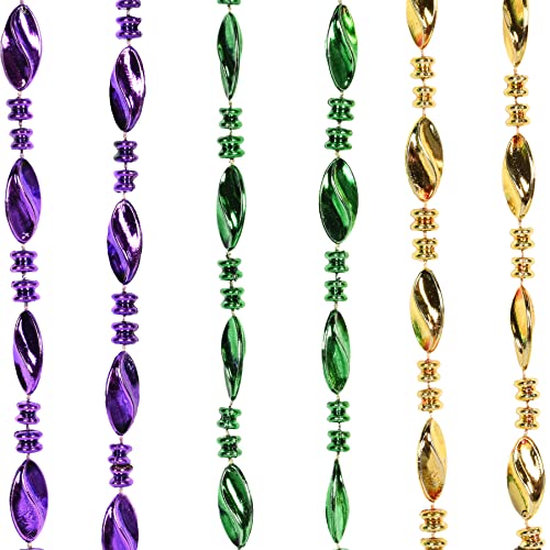 Beistle Mardi Gras Twist Beads – 24 Pack Necklaces, 33"