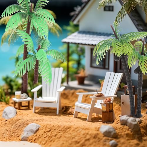 10 Pcs Mini Palm Tree Cake Toppers | Artificial Coconut Trees for DIY Decor