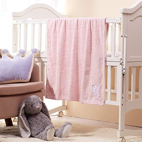 CREVENT Baby Blankets Set - 30''x40'' Fluffy Giraffe & Cat Design
