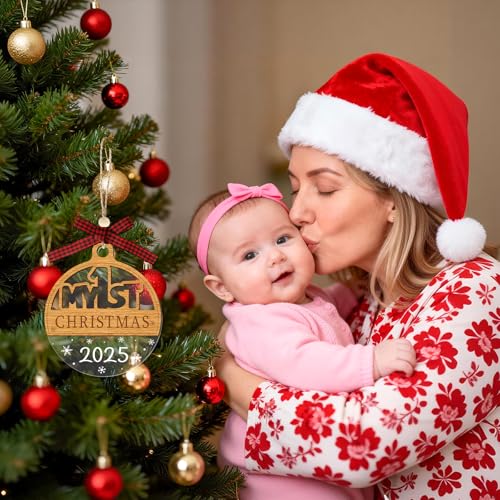 Personalized Baby's First Christmas Ornament 2025 - Keepsake Decoration