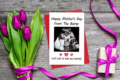 WaaHome Funny First Mother's Day Card for New Mom with Photo Insert