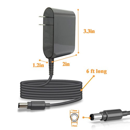 Replacement Dyson Charger,Vacuum Charger Compatible with Dyson DC30 DC31 DC34 DC35 DC44 DC45 DC56 DC57 Cordless Vacuum Cleaner Power Supply Adapter Charging Cord 24.35V 348mA