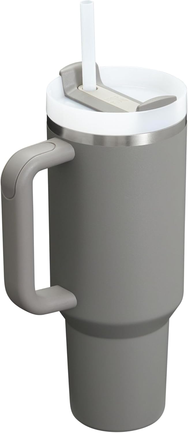 STANLEY Quencher H2.0 Tumbler - 40 oz Insulated Stainless Steel with Handle & Straw | BPA-Free | Stone Color