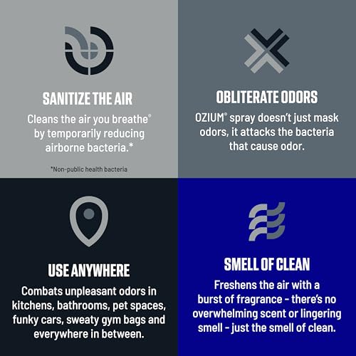 Ozium Air Sanitizer & Odor Eliminator Spray - 8 Oz Carbon Black