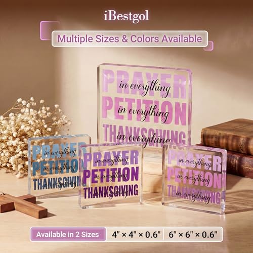 Inspirational Acrylic Desk Decor Sign - 4x4 Inches