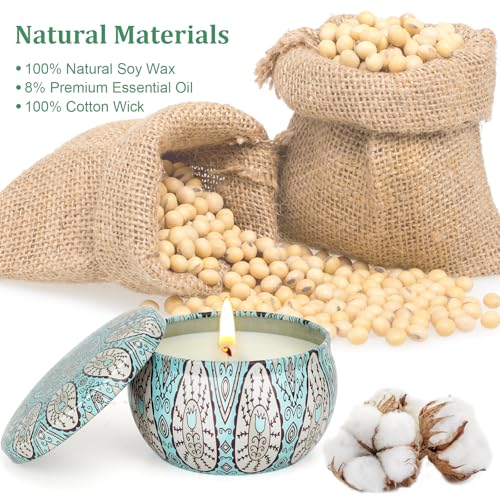 OFUN Scented Soy Candle Gift Set, 4-Pack Aromatherapy Candles for Home