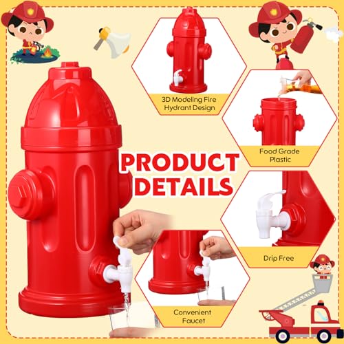 Fire Hydrant Drink Dispenser - 1.5 Gallon Party Beverage Dispenser for Firefighter Theme