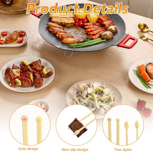 Cat Paw Chopsticks Set - 2 Pairs of Fun, Non-Slip Design