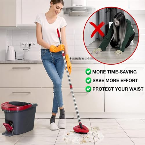 2-Pack Spin Mop Scrub Brush Heads for O-Cedar EasyWring System