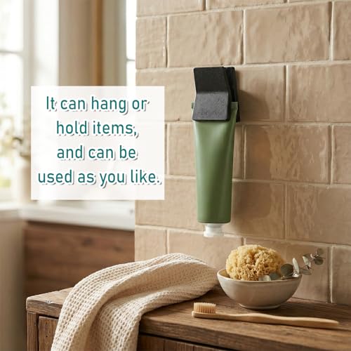 6-Pack Self-Adhesive Wall Clips for Towel & Decor Hanging - Black