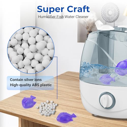 Purple Humidifier Cleaning Fish - 6 Pack for Humidifiers & Tanks
