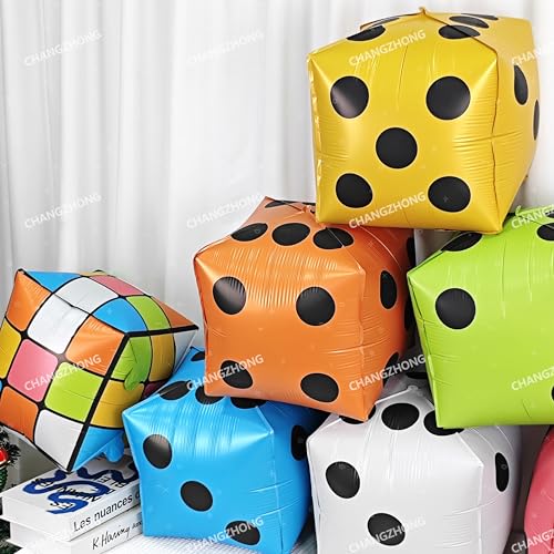 4D Magic Cube Square Inflatable Dice Balloons - 22 Inch (2pcs)