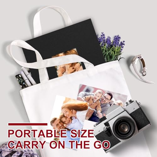 Black Linen Photo Album 4x4 - 2 Pack Top Load, Acid-Free