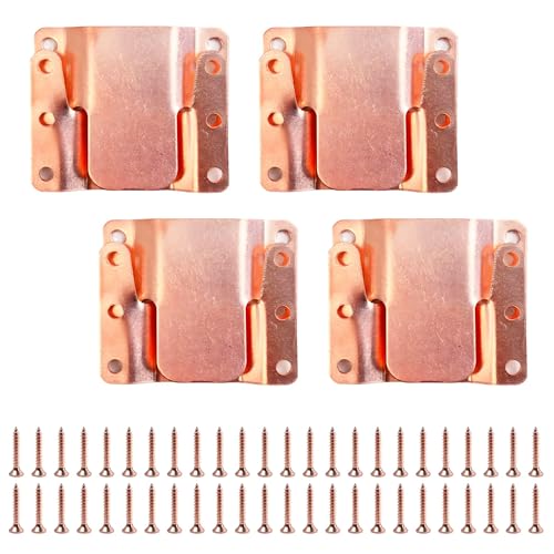 Universal Sectional Sofa Connector Brackets - Heavy-Duty Rose Gold (8 Pack)