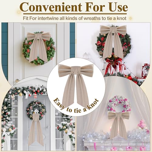 Larbeti 2-Pack Burlap Front Door Wreath Sash - Blank Decorative Ribbon
