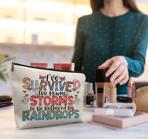 Inspirational Nurse Makeup Bag Durable Linen Cosmetic Pouch Gift