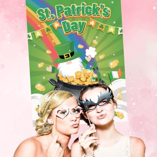 St. Patrick's Day Pin the Shamrock Game Set with Stickers & Masks