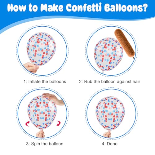 12 Inch Baseball Print Balloons - Red, Blue & White Party Decor