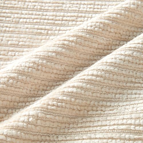 Allorry Soft White Chenille Throw Pillow Covers 12x20 - Set of 2