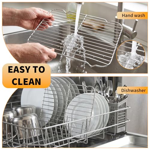 Stainless Steel Roasting Rack for 9x13 Inch Pans - Oven, Broiler & BBQ