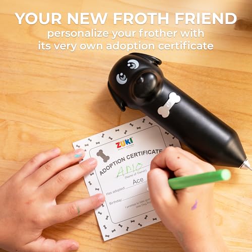Zulay Kitchen Dog Milk Frother – Adorable Design for Lattes & Cappuccinos