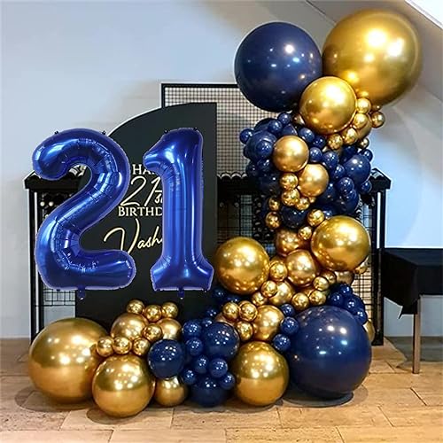 40 Inch Navy Blue Number 20 Foil Balloon for Birthday & Wedding