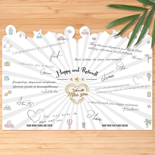 Retirement Party Guest Book - Farewell Card for Colleagues