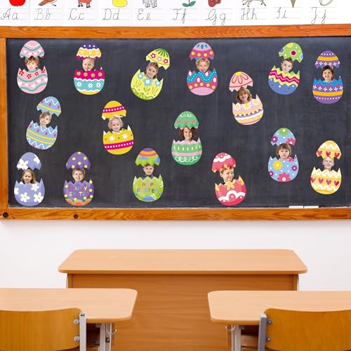 48 Easter Egg Cutouts for Classroom & Spring Party Decor