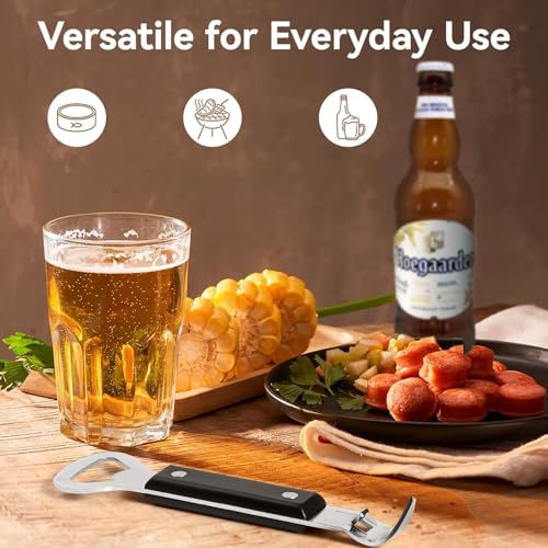 Anyongora 2-in-1 Can Punch and Bottle Opener - Compact Stainless Steel