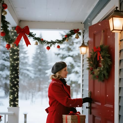 50 Ft Artificial Christmas Garland Decorations No Lights Outdoor