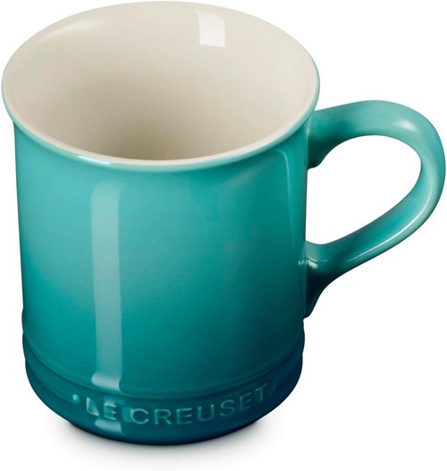 Le Creuset Stoneware Mug - 14 Oz. Riviera | Durable & Stylish Coffee Cup