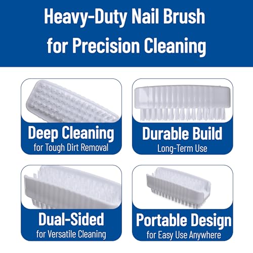 Carlisle Sparta Dual-Sided Plastic Hand and Nail Brush 3.5 Inch White
