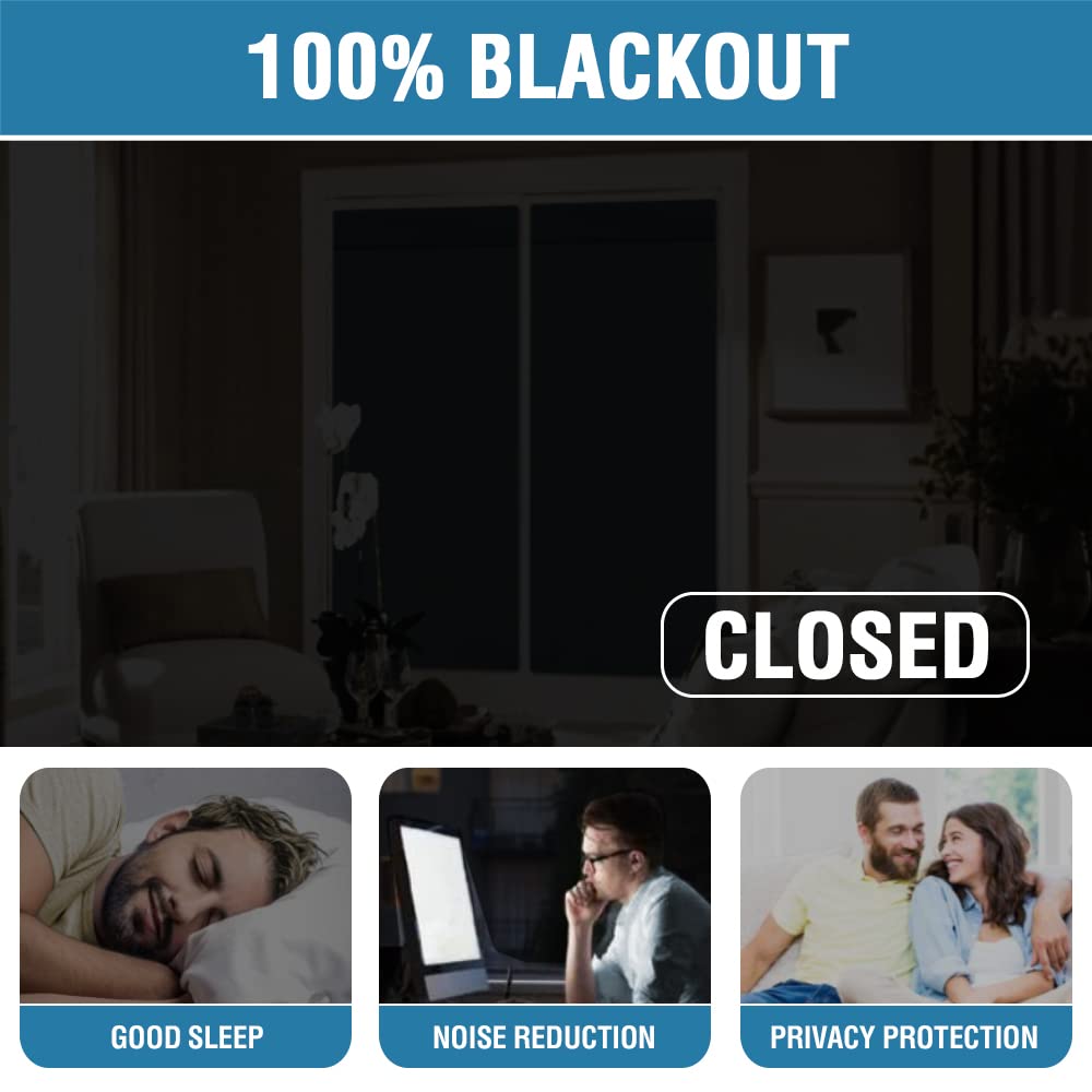 H.VERSAILTEX 100% Blackout French Door Curtain Privacy Light Blocking Curtain for Sliding Glass Door Thermal Insulated Tie Up Shade, 26x68 Inches, 1 Panel, Pumice Stone