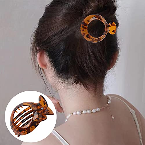 AEGYPIUS Flat Hair Claw Clip - Dark Brown Travel-Friendly Hair Accessory