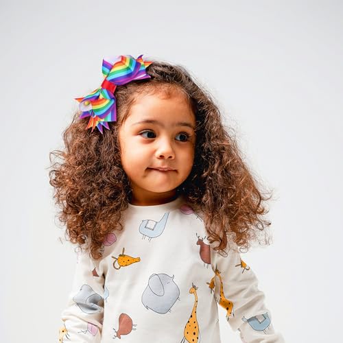 Doneace Pride Day Rainbow Bow Hairband Colorful Butterfly Hair Accessories