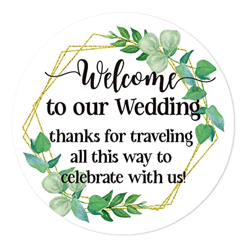 50 PCS Wedding Favor Stickers - 2 Inch Round Matte White