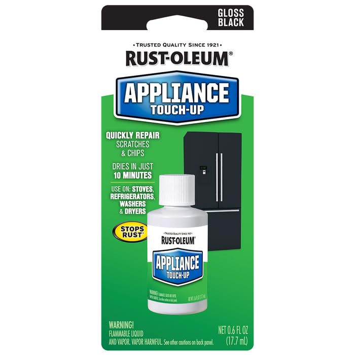 Rust-Oleum Appliance Touch-Up Black Paint - Scratch & Chip Repair, 0.6 Oz
