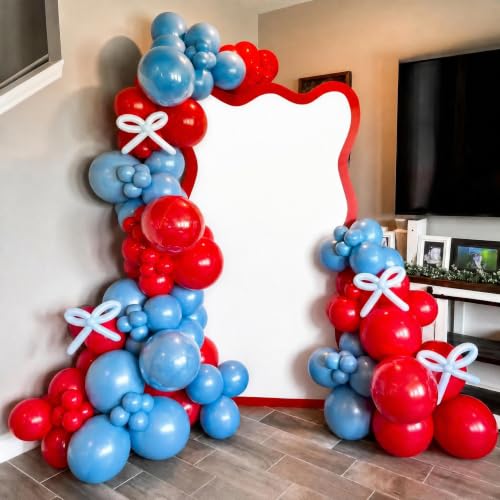Red White and Blue Balloon Arch Kit - 60 Pack for Cherry Theme Parties