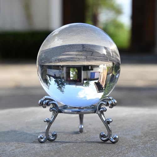 60mm Clear Crystal Ball with Stand for Photography & Decor