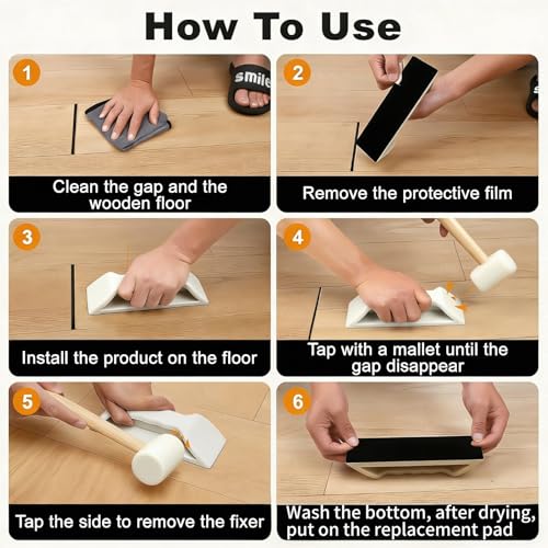 Violetfox Floor Gap Fixer Replacement Sticky Pads - 5 Pcs