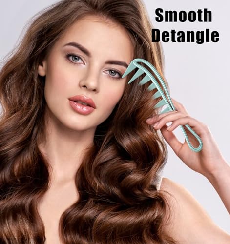 Thrymme Wide Tooth Comb for Curls - 4 Pack Hair Detangling Combs