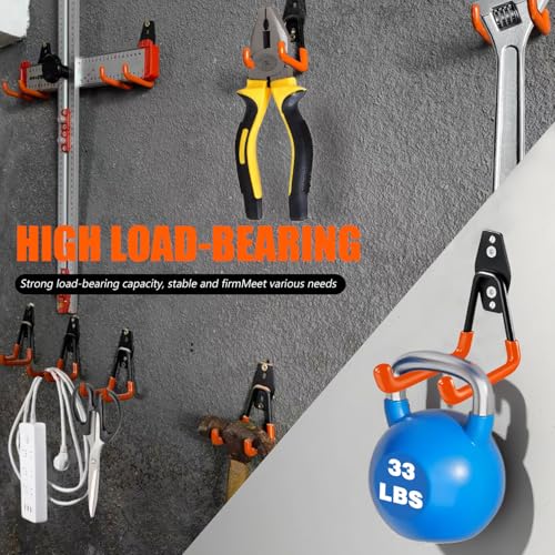 Heavy Duty Garage Storage Hooks - 2 Pack Wall Mount for Tools